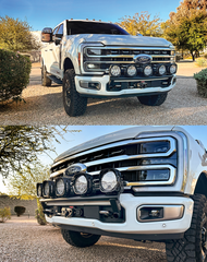 2017 and up Ford F-250 Super Duty Front Light Mount Kit (Stock Bumper)