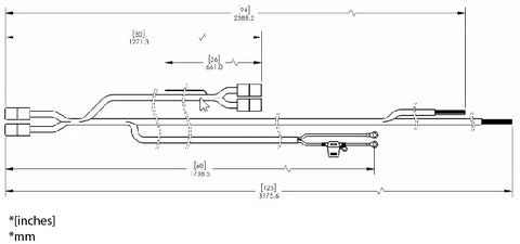 40AMP Dual Relay 3 Wire Vehicle Light Harness with Additional 4th Trigger Wire and Switches
