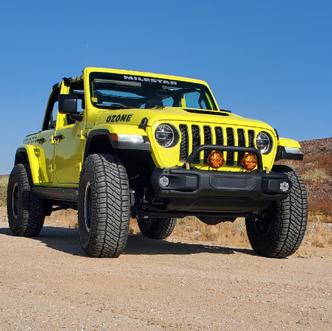Jeep JL JT Fog Mounts - 3 piece Steel Bumper