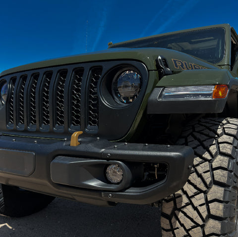 Jeep JL JT Fog Mounts - 3 piece Steel Bumper