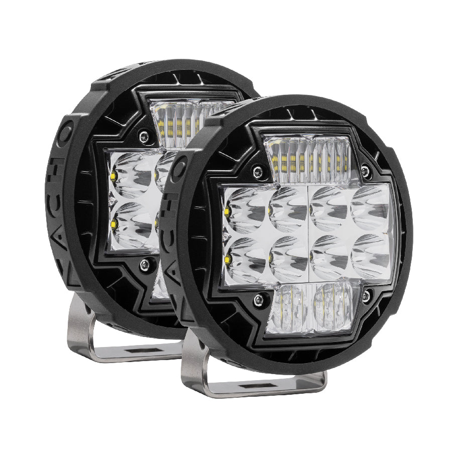 NACHO TM5 Combo White - The Ultimate Multi Function Off Road Light - Size 5.75" - Pair