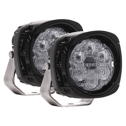 NACHO Quatro Spot Flood Combo - The Optimal Beam Combination  For Most Vehicles - Size 4" - Pair 800