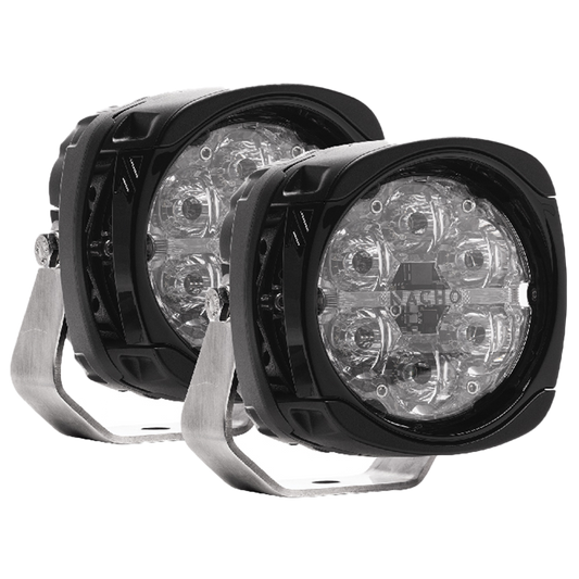 NACHO Quatro Spot Beam Output - Ideal for Down The Road Visibility - Size 4" - Pair 800