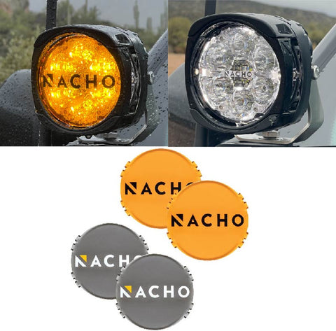 NACHO Quatro Spot Flood Combo - The Optimal Beam Combination  For Most Vehicles - Size 4" - Pair